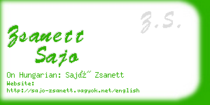 zsanett sajo business card